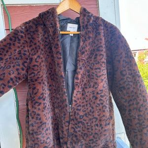 Nine West Leopard Bomber Jacket